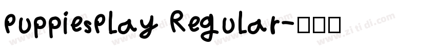 PuppiesPlay Regular字体转换